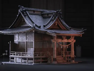 Shinto Shrine Japanese Temple 3D model