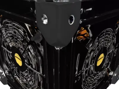 Modular Industrial Cooling System Low-poly 3D model