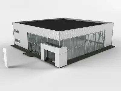  Building pack 2 building 3D model Low-poly 3D model