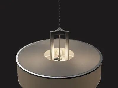 John Richard Polished Nickel and Crystal Sphere Chandelier 3D model