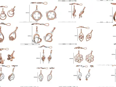 141 Light Weight Pendant STL OBJ FBX JCD Details Collection 3D Model Pack