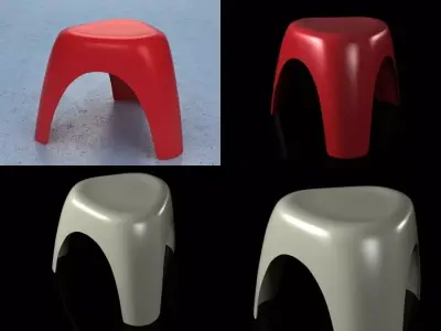 Elephant stool 3D model purchase
