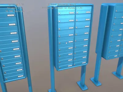 Modular Mailboxes Wip-3 3D model