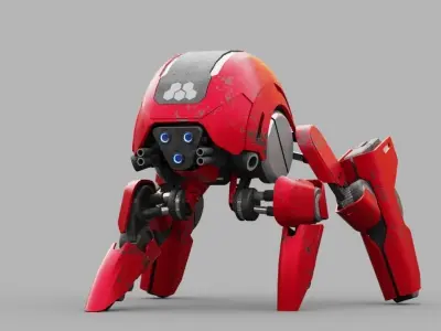 BATTLE DROID S2000  rigged 3D model