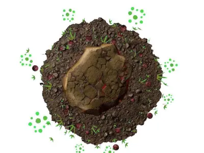 PBR Fantasy Rock Stone Low-poly 3D model