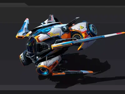SCAVENGER - Fighter  Low-poly 3D model