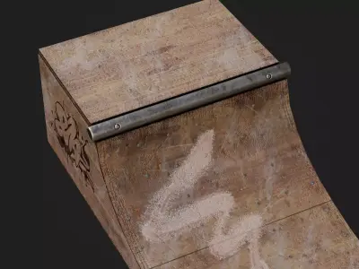 Skate Ramp Game Ready Model Low-poly 3D model