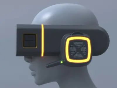 Sci Fi VR AR Headset Glasses 3D model