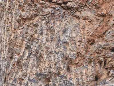 Stone Wall Rock Cliff  with 8K High ResolutionTexture CoronaVray 3D model