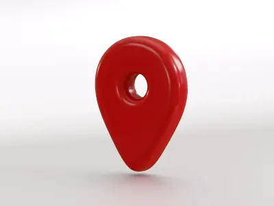 Location sign Low-poly 3D model
