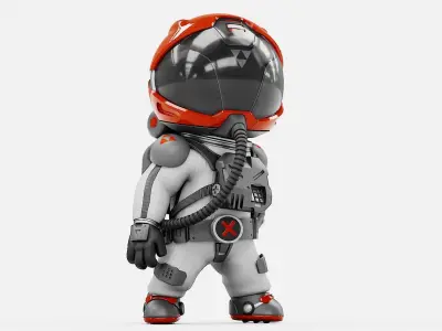 TOON  ASTRONAUT S-690  RIGGED 3D model