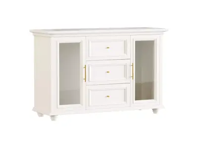 Sleek White Modern Sideboard Credenza 3D model