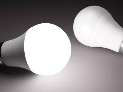 LED Bulb light 3D model