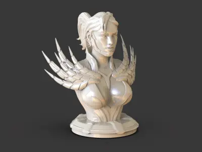 Fiction Woman Bust 3D print model