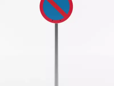 No Parking Sign 3D model