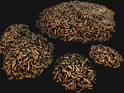 Cat Litter Pile Farm Landscape Pet Toilet Low-poly 3D model