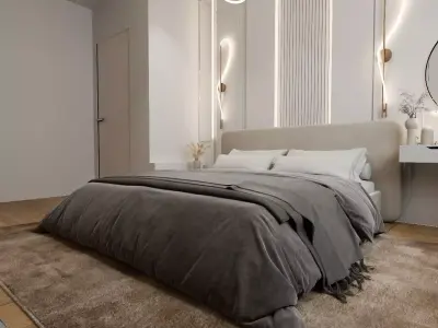Modern style bedroom 3D model 3D model