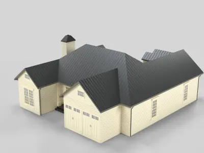 Cottage House Design 10T5 Low-poly 3D model