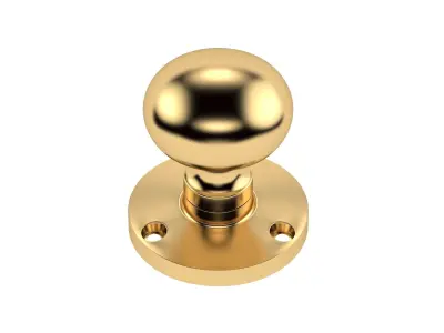 Mushroom Rim Door Knob 3D model