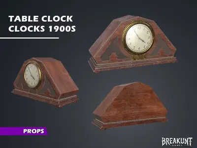 Table Clock - Clocks 1900s 3D model