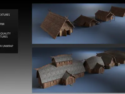 Viking Village Pack and Kit  3D model