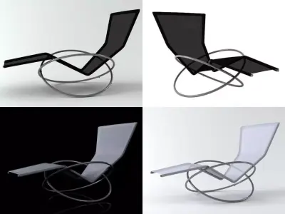 Loop modern lounge chair 3D model