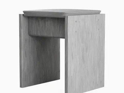 Wooden Stool 03 3D model