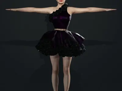balletdancer woman Low-poly 3D model
