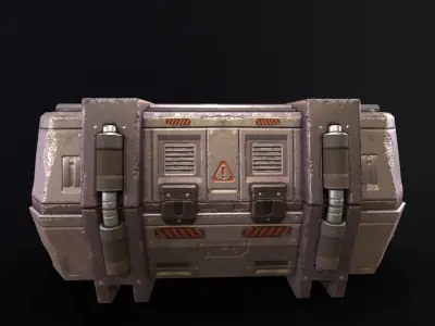 Sci-Fi Crate  Low-poly 3D model