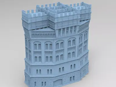 Medieval Library Tower 3  3D model