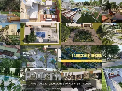 Free 3D Landscape Models collection 3D Model Pack
