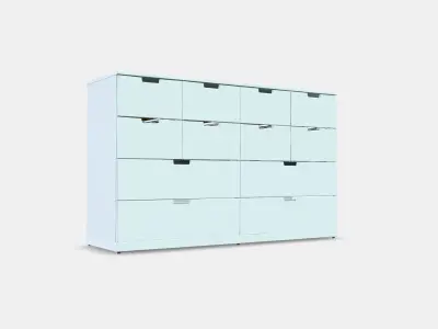 NORDLI Loading crate with 12 drawers Low-poly 3D model