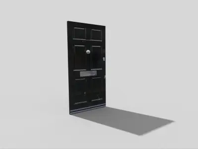 low poly door Low-poly 3D model