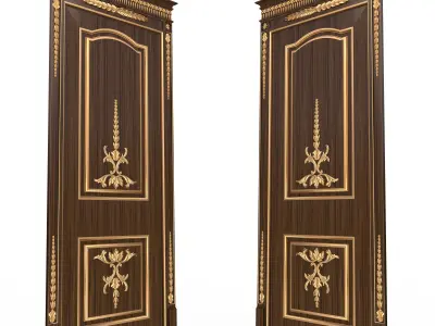 Carved Door Classic 03 Low-poly 3D model