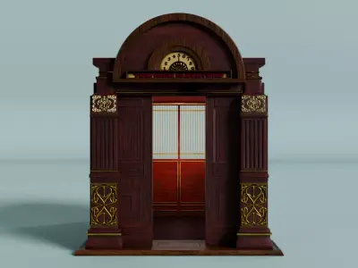 old british style elevator 3D model