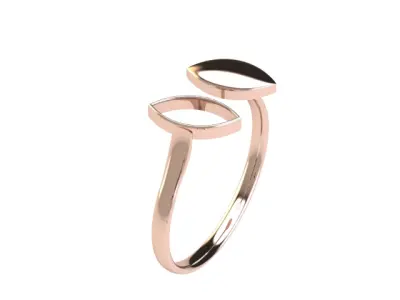 Gold Minimal Ring 4 3D print model