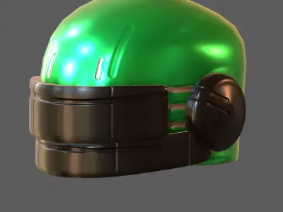 Helmet plastic mask protection pollution ball shaped  Low-poly 3D model