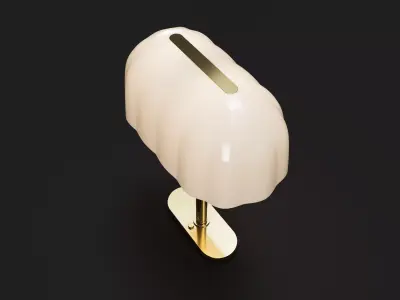 AKTERSPRING Table Lamp Opal Glass and Brass Ikea 3D model