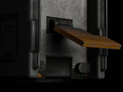 Sci-Fi Wall Switch Low-poly 3D model