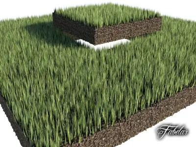 Grass patch 02 3D model