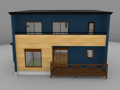 House model for background 26 Low-poly 3D model