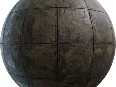 Industrial Grunge Concrete Tiles PBR Texture Texture