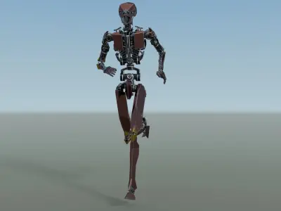Fully rigged animated robot 3D model