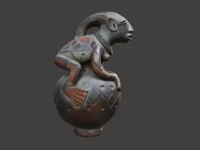 Mystical Vessel Low-poly 3D model