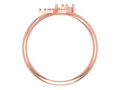 Women Open End Twist Light Weight Band Ring 3D print model purchase
