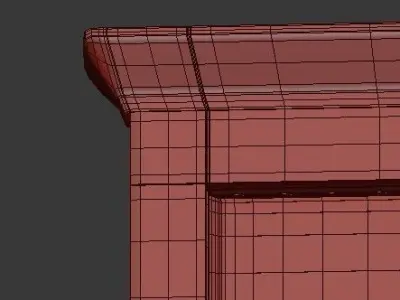 GREY SHELL WITH CABINET 3D model