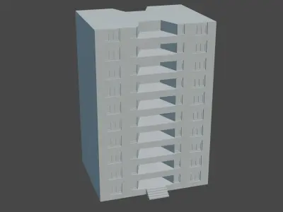 Building in minecraft Low-poly 3D model