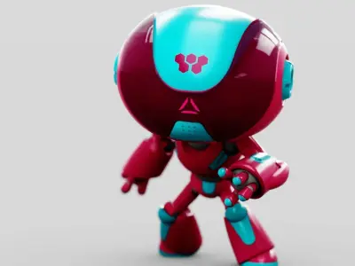 TOY BOT BENDY  RIGGED 3D model