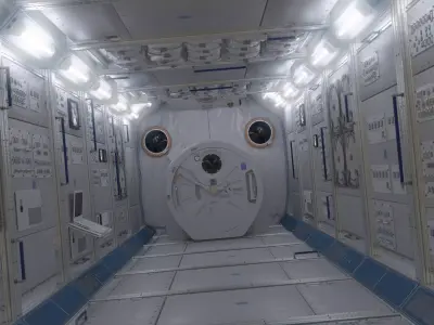 ISS Spaceship Interior 3D model