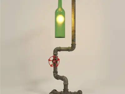 lighting water pipe Free 3D model